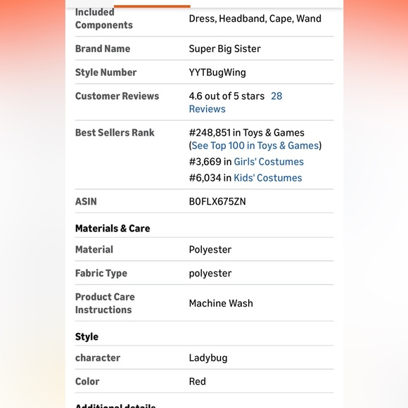 Ladybug Polka Dot Dress Set for Kids - Picture 2 of 2